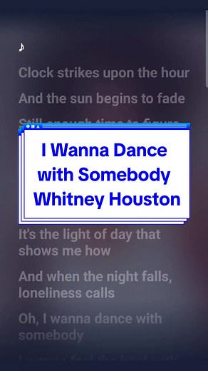 Sing Along to I Wanna Dance with Somebody - Whitney Houston