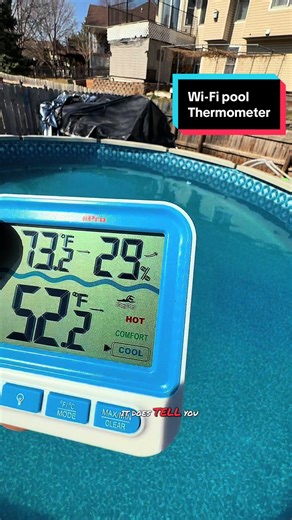 Floating Pool Thermometer - Digital Wireless Hygrometer for Hot Tubs