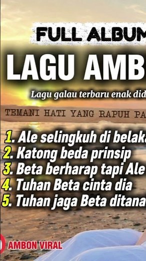 FULL ALBUM LAGU AMBON TERBARU // AMBON VIRAL // Cipta.lianaibae