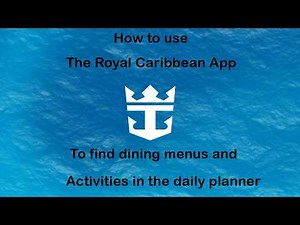 How To use the Royal Caribbean app