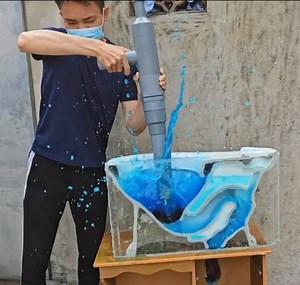 Homemade PVC pipe toilet unclogging device with amazing power | Vinh Creative