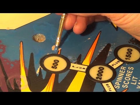 Flight 2000 Pinball Project (Part 6) - Playfield Touch-Up Painting