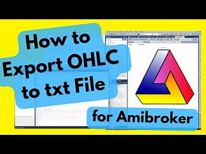How to Export OHLC to txt File for Amibroker AFL Code