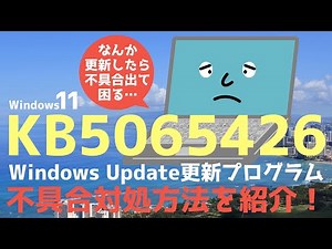[Windows 11] Explaining how to troubleshoot issues with update KB5065426 and how to restore data!