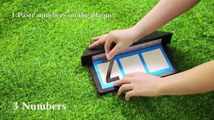 Solar Address Sign, Lighted House Numbers Waterproof, 3-Color Lighting Modes LED Illuminated Address Plaque, Wall Mount Address Number for Home