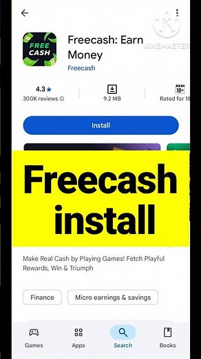 Freecash app install in google play store | free cash download in android #shorts #shortvideo