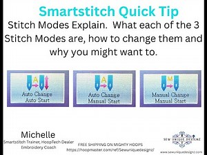 Stitch Modes explained on Smartstitch 1501, 1201, 1001 what they are, how to change them and why.