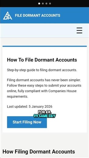 DIY Dormant Accounts: File Yourself for Just £8.99. No Accountant Needed!