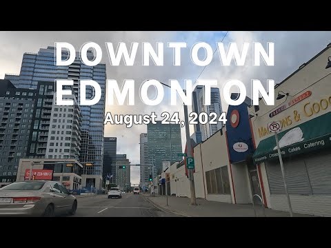 Driving in Downtown Edmonton Alberta Canada | maplesnaps