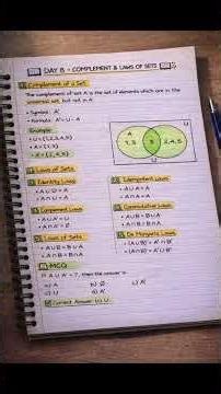 📘 DAY 8 — Complement & Laws of Sets