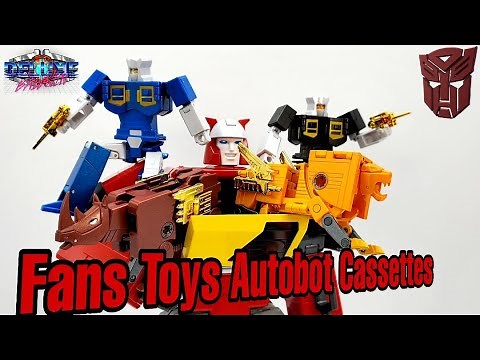 Fans Toys FT-55B Autobot Cassettes Transformer Review. (Rewind, Eject, Steeljaw and Ramhorn)