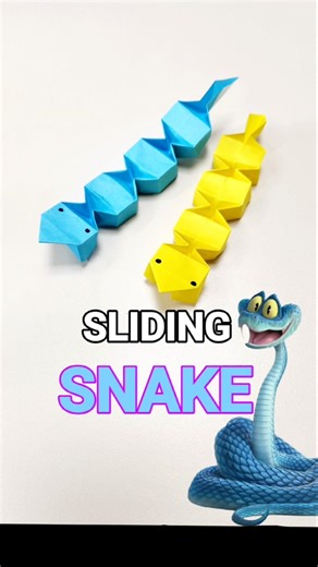 How to make a Amazing Sliding Snake paper craft 😱 , Easy Tutorial #shorts #shortvideo #origami