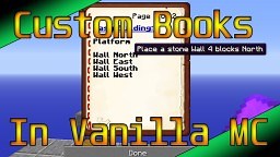 Custom Books with links and hover in Vanilla MC Minecraft Map