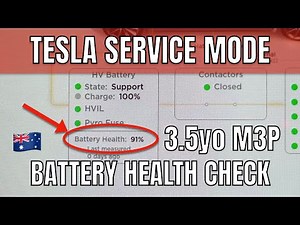 MODEL 3 Y BATTERY HEALTH TEST IN TESLA SERVICE MODE 2023 AUSTRALIA