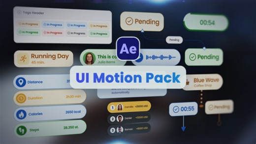 UI Motion Pack – Tags, Timers, Stats, Map Pointers, Messages, Nodes and Data Overlays