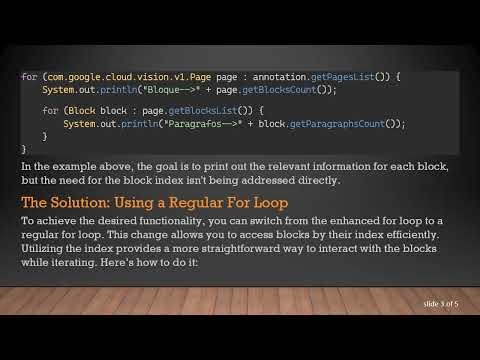 How to Obtain the Block Index in Google Cloud Vision API Iteration