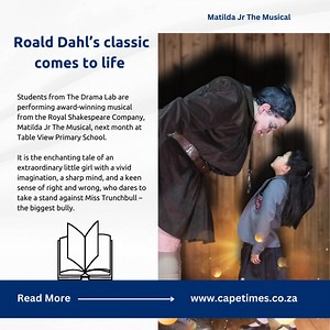 3.1K views · 19 shares | ‘Matilda Jr The Musical’l is based on Roald Dahl’s beloved novel, cleverly scripted by Dennis Kelly with wonderful music by Tim Minchin. | Cape Times | Facebook