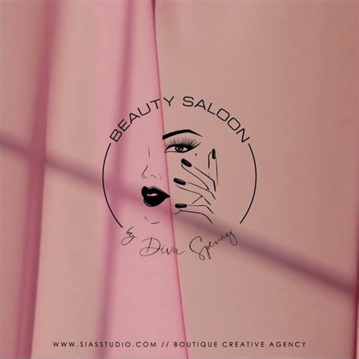 PREMADE BEAUTY SALON LOGO ✨ | "Beauty Saloon" Line Art Branding