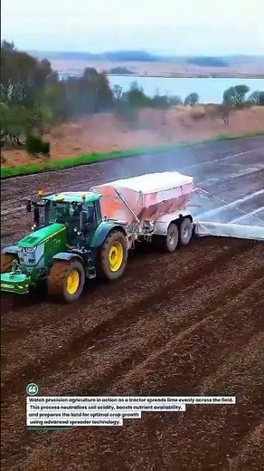 High-Speed Lime Spreading for Soil Perfection #Farming #Tractor #Agriculture