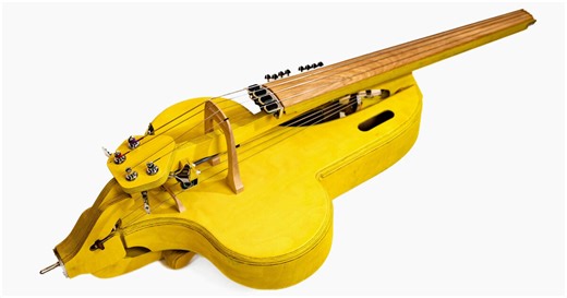 cello-like, electro-acoustic string instrument halldorophone produces sounds using ‘feedback’