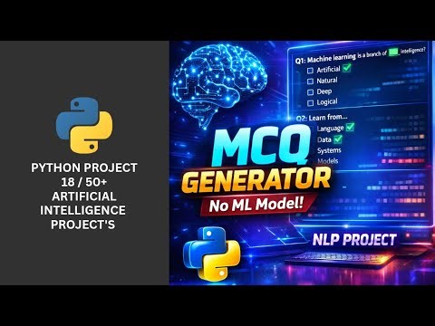 Build an AI MCQ Generator using Python & NLP | Gradio Project |#ai #gradio #nlp #python #ml #dl #cv