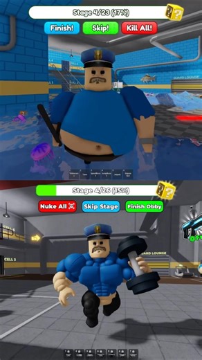 Roblox - FISHER MAN BARRY'S PRISON VS STRONG BARRY'S PRISON JUMPSCARE #roblox #shorts