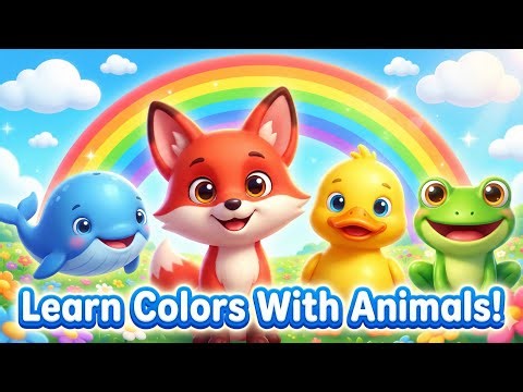 Colors Song With Cute Animals 🌈 | 3D Color Song for Kids | Happy Rhymes | #kids #song