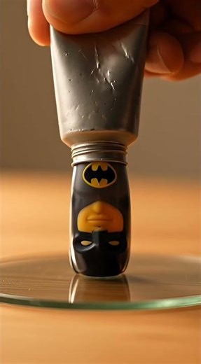 ASMR Jelly Batman Extrusion 🦇 | Satisfying Paint Tube Squeeze Sounds (No Music)