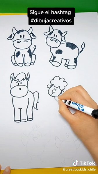 Cómo dibujar animales de la granja fácilmente