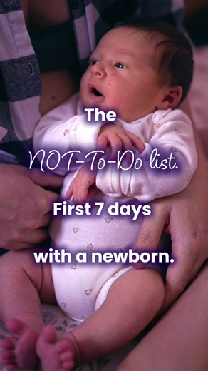The Not-To-Do list for your first 7 days home with a newborn. 👇🏽 Nobody is coming to grade your house. The laundry can wait. The dishes can wait. You just had a baby. Here’s what you can let go of this week: 🏠 House chores ~ A clean house is not what your baby needs right now. You are enough exactly as you are. 🚪 Receiving visitors ~ There is no deadline on this. Your door stays closed until YOU are ready. The people who love you will understand. 📅 Creating a routine ~ Week one is survival 