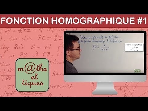 Déterminer l'ensemble de définition d'une fonction homographique