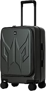 Acer Predator Street-Style Carry-on 20-Inch Carry-On Luggage Laptop Bag | Silent Dual-Row Wheels | Front-Opening Design | Laptop and Tablet Compartment | TSA Approved Lock | Matte Gray