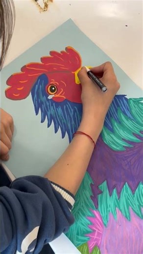 Jak używać pisaków akrylowych? My narysowaliśmy koguty! #akademiarysunku