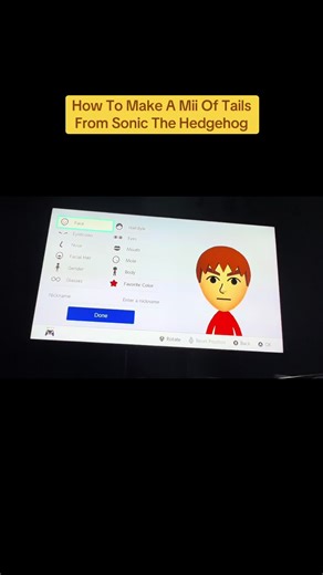 How To Make A Mii Of Tails From Sonic The Hedgehog #nintendo #sonic #sega #mii #nintnedoswitch #tails #tailsthefox #milestailsprower