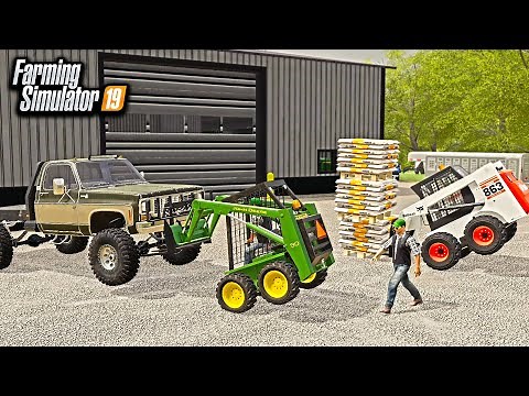 SKID STEER LIFTING BATTLE! (JOHN DEERE VS BOBCAT) | FARMING SIMULATOR 2019