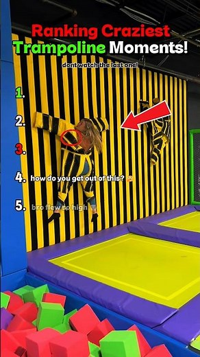 Ranking the Craziest Trampoline Moments! 😭🥀 #funny #shorts #ranking