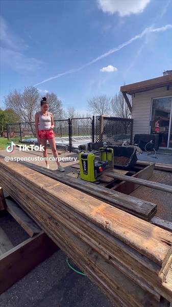 Milling down our old cedar deck boards for more fun projects #asmrvideo #woodworking #carpentry