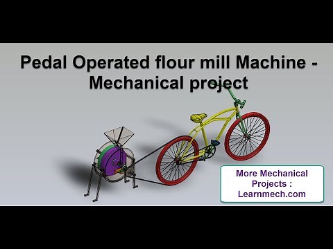 Pedal Operated Flour Mill | Mechanical Project