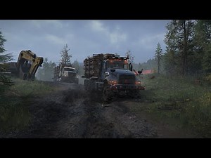 SnowRunner: Realistic Logs Transport Double Trailer