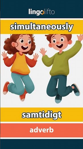 🇬🇧🇩🇰 simultaneously - samtidigt : learn English : Lad os lære engelsk : vocabulary builder