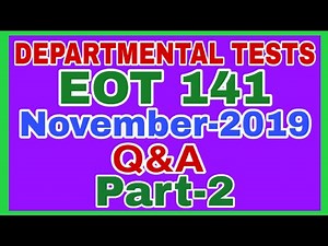 EOT 141 NOVEMBER 2019 QUESTIONS WITH ANSWERS