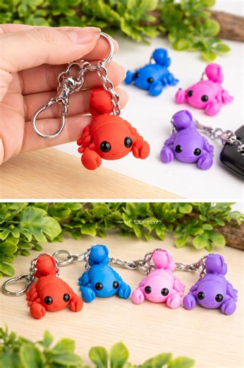 3D Printed Scorpion Keychain | Articulated Movable Animal | Cute Kawaii Keyring | Unique Gift | Handmade - Etsy