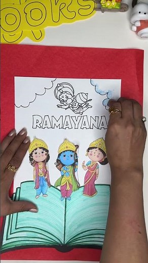 Ramayana Story Through Craft ✨ | Kids Art Inspired by Indian Mythology | #shorts