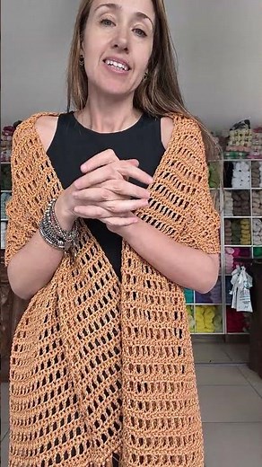 Tu primer chal de crochet muy fácil explicado paso a paso...animate! #ganchillo #crochet mujer