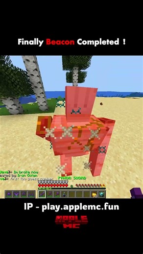 I Finally Completed My Beacon! 🏆 #minecraft