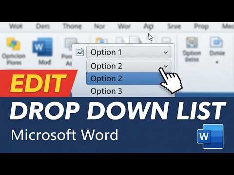 How to edit drop down list in word || BACK-SPACE