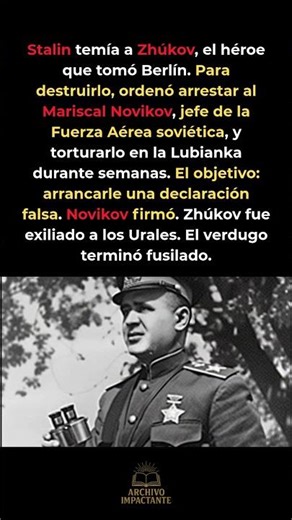 Stalin torturó a un Mariscal para hundir al héroe de Berlín ✈️ #URSS
