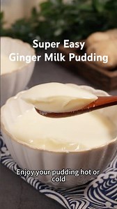 Magic Ginger Milk Pudding - No Gelatin Needed! #ginger #milk #dessert #shorts