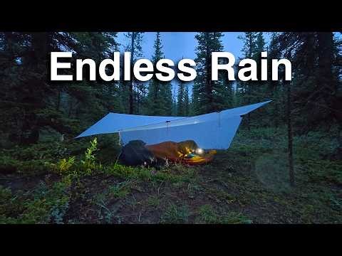 Tarp Camping in an Endless Rain Storm