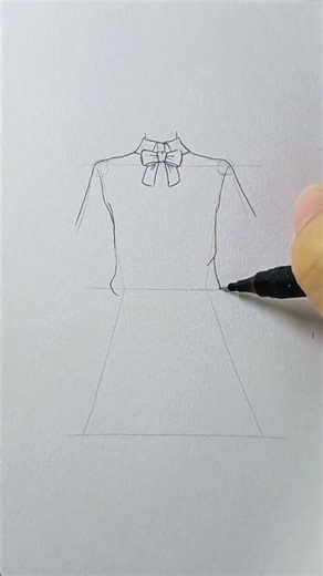How to draw a jk skirt with simple strokes. Painting tutorial. Learn to draw from scratch. Drawi